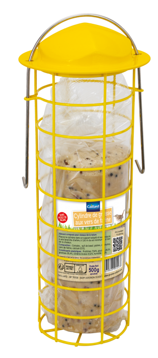 Support pour graisse Support boules de graisse Tube Coloré + 1 cylindre 500g de graisse aux vers de farine